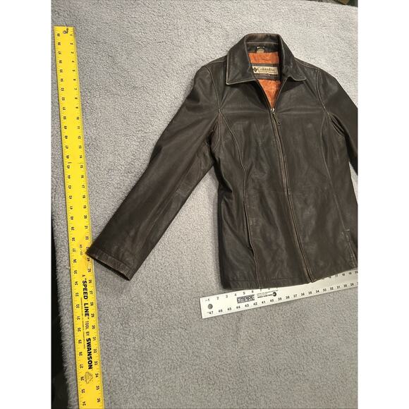 Columbia Sportswear Brown Leather Jacket Mens Large 100% Leather Outershell - Picture 4 of 12